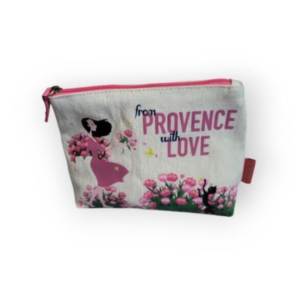 Canvas Makeup Cosmetic Travel Bag Pretty Woman Floral Cat L'Occitane En Provence - Picture 2 of 7